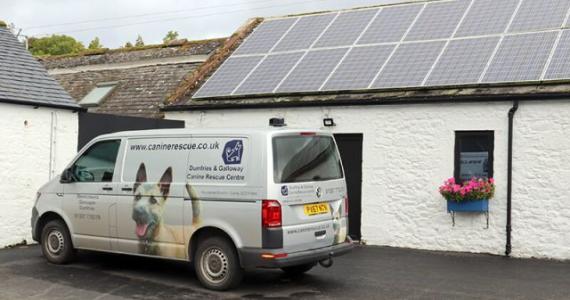 A picture of the rescue centre and van